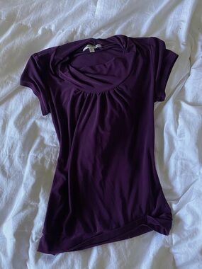 Vintage Suzie Deep Purple Short Sleeve Scoop Neck Tee